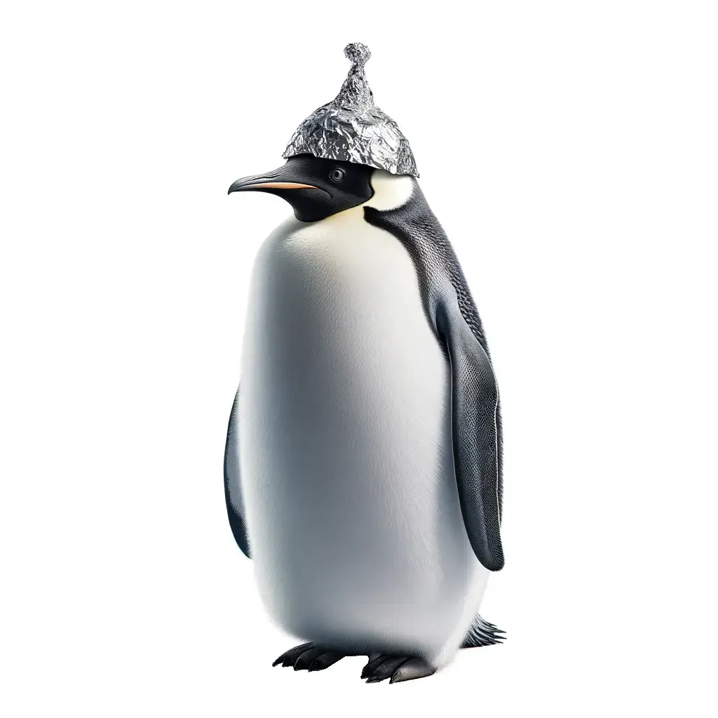 Penguin in a lawyers costume