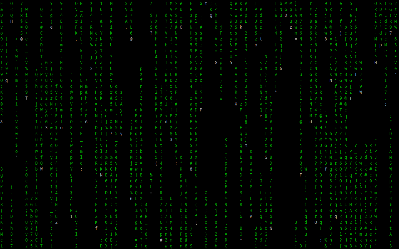 Matrix computer screen